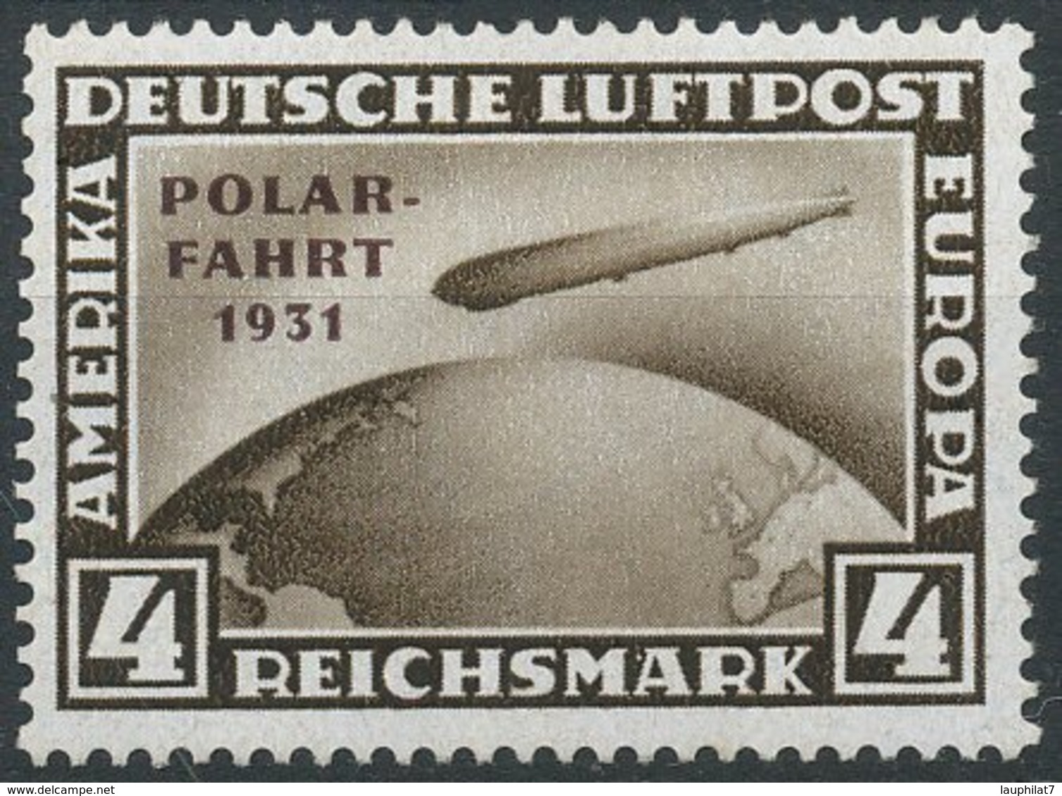 [58429]TB//*/Mh-c:550e-PA42, 4m Sépia, La Bonne Valeur Zeppelin 'Polar-Fahrt 1931' - Luft- Und Zeppelinpost