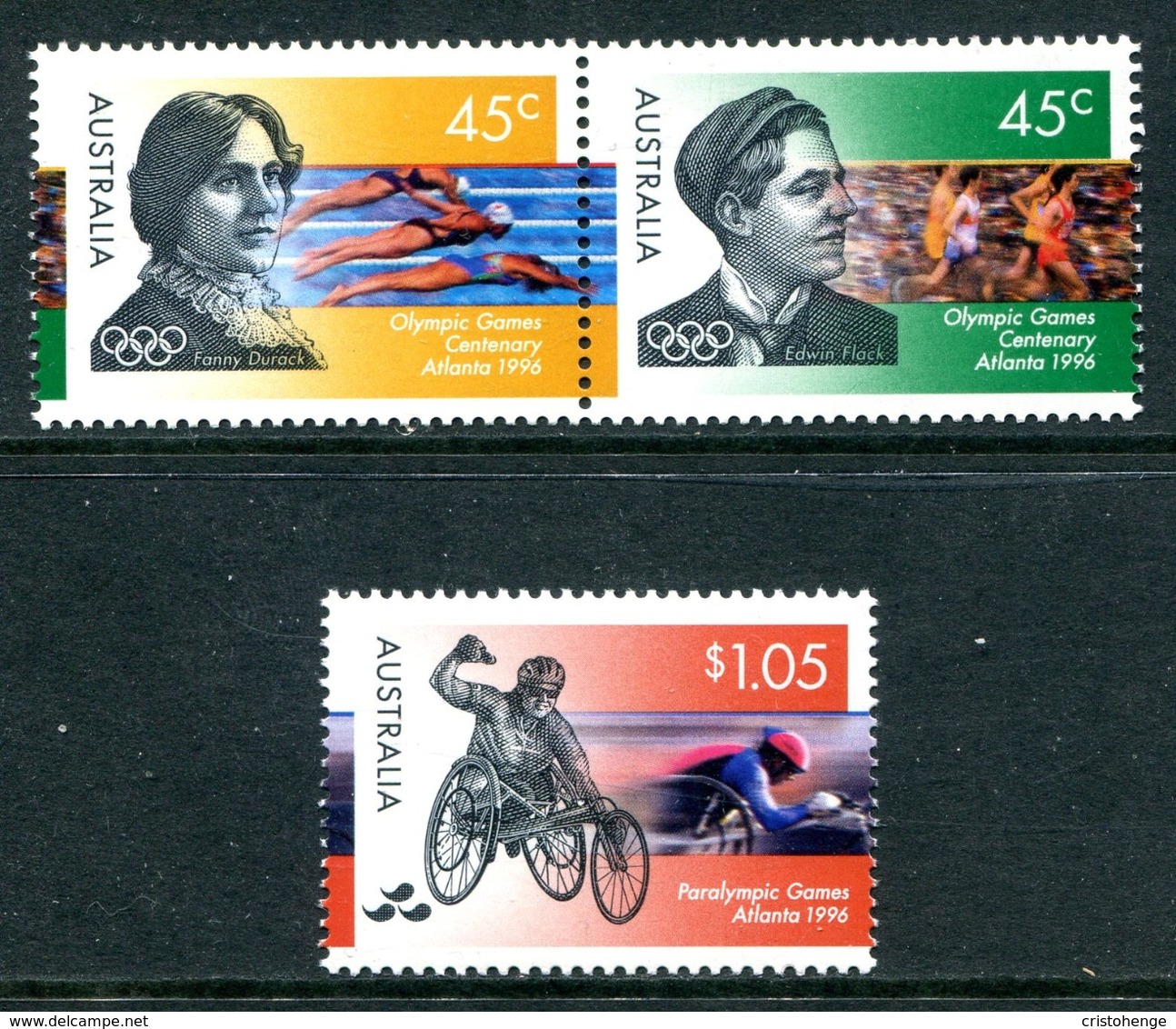 Australia 1996 Centennial Olympic Games & Tenth Paralympic Games Set MNH (SG 1627-1629) - Nuevos