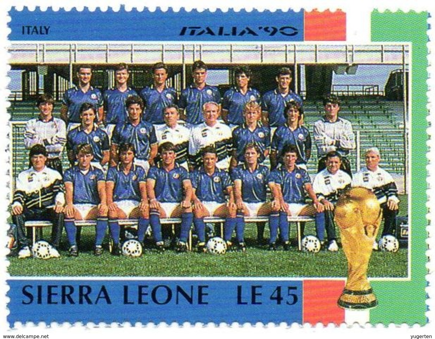 SIERRA LEONE 1v MNH - Italy Team World Cup Football Championship Italia 1990 Futbol Futebol Fußball  футбол Soccer - 1990 – Italia