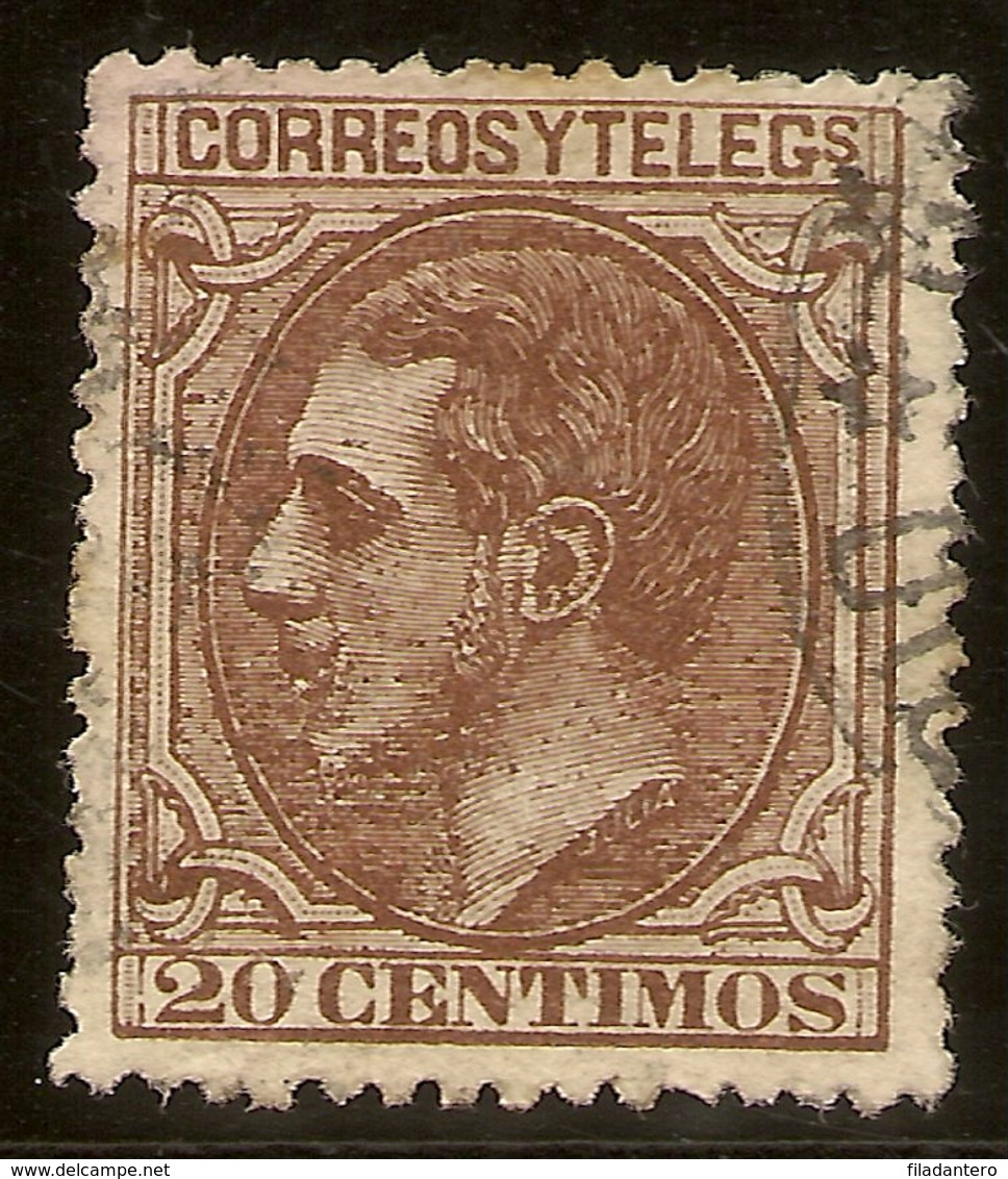 España Edifil 203 (º)  20 Céntimos Castaño  Alfonso XII  1879  NL1463 - Usados