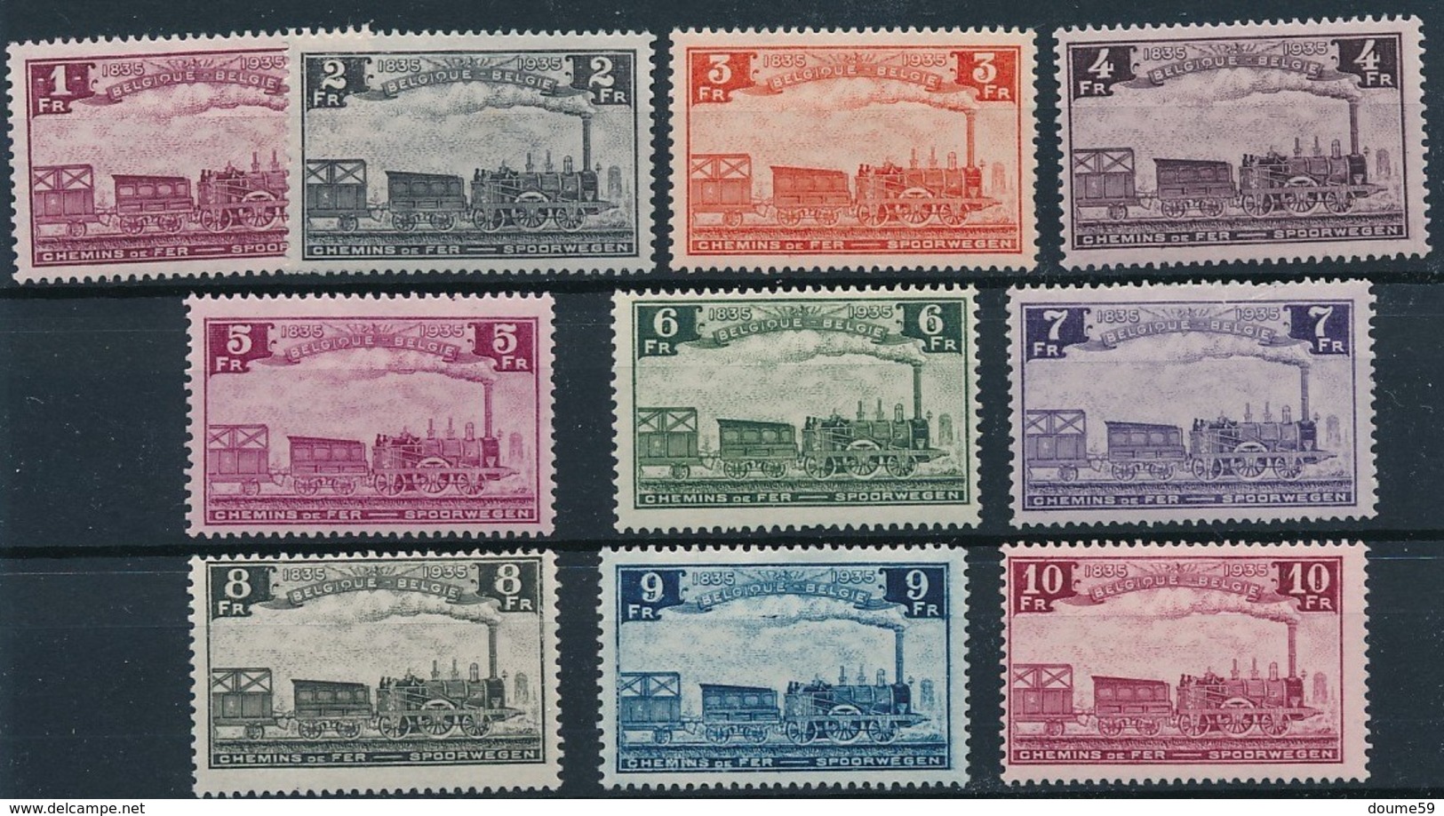 DB-83: BELGIQUE: Lot Avec Colis Postaux N°187/196* - Altri & Non Classificati