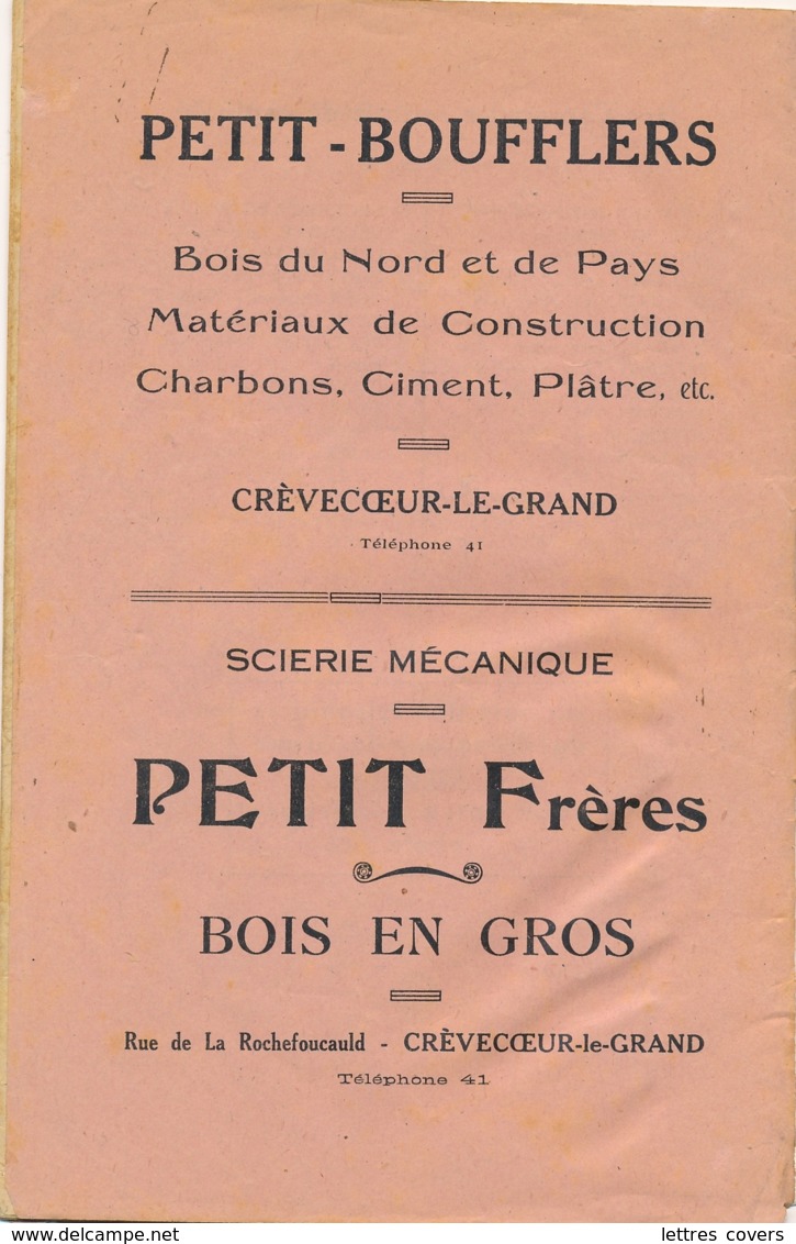 1944 PROGRAMME DE KERMESSE AU PROFIT DES PRISONNIERS DE CREVECOEUR LE GRAND OISE - Stalag - Historical Documents