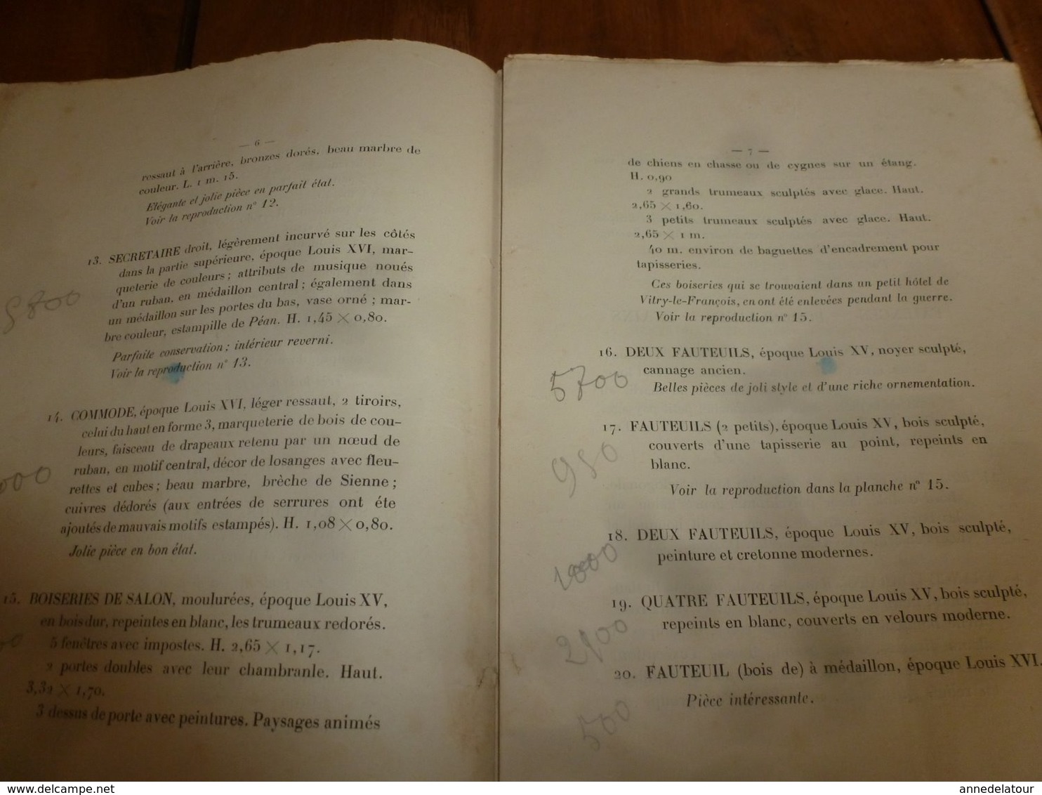 1922 Catalogue :TRES BELLES TAPISSERIES DES FLANDRES (Aubusson,Toiles peintes,Cuir de Cordoue,Meubles (Empire,Rest.,etc)