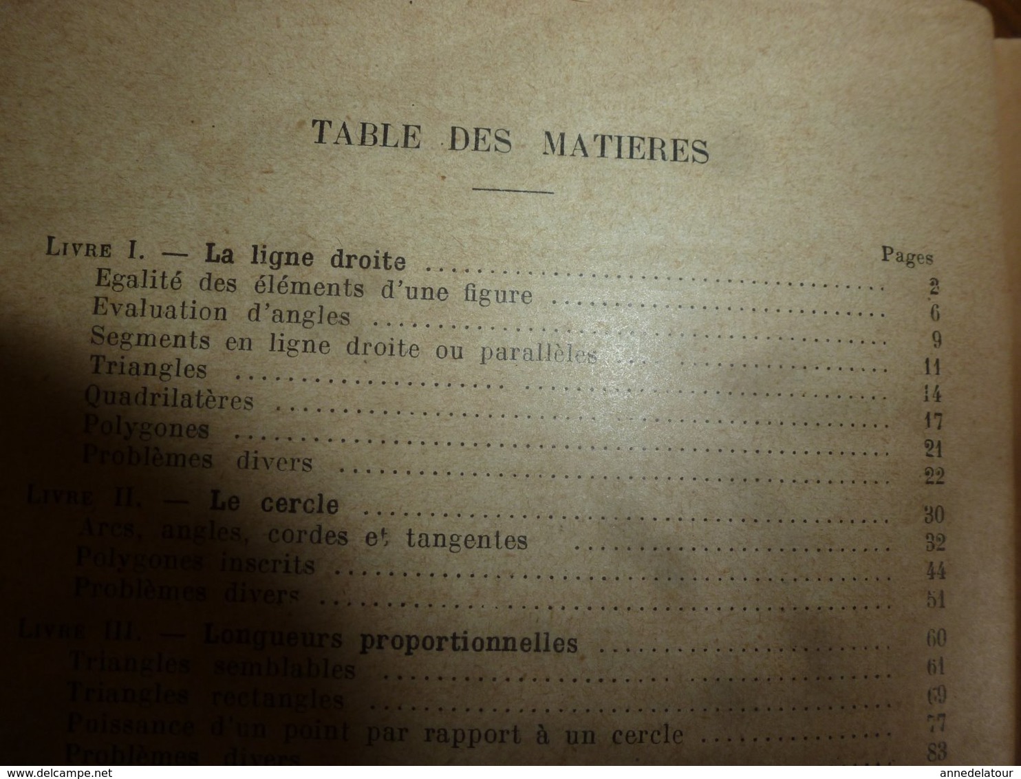 1936  PROBLEMES DE GEOMETRIE