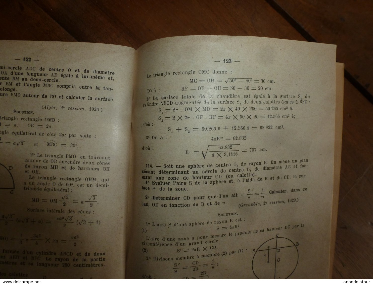 1936  PROBLEMES DE GEOMETRIE