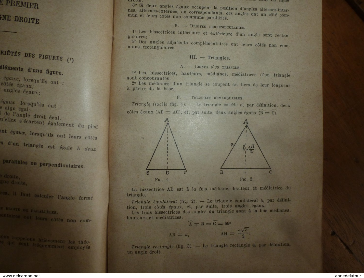 1936  PROBLEMES DE GEOMETRIE