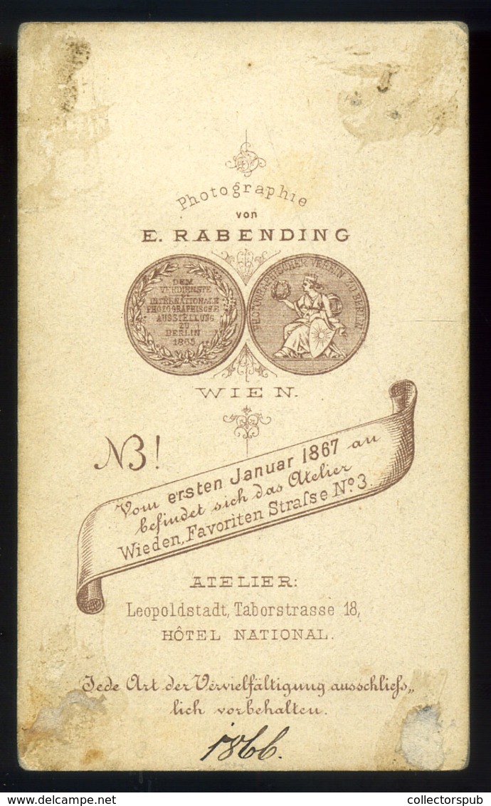 1866. Rabending : Erzsébet Kirányné Royalty  Queen Elisabeth Nice Visit Photo - Andere & Zonder Classificatie