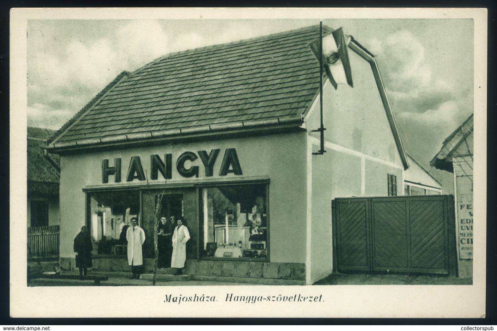 MAJOSHÁZA Hangya üzlet, Régi Képeslap  /  Hangya Shop Vintage Pic. P.card - Hungary