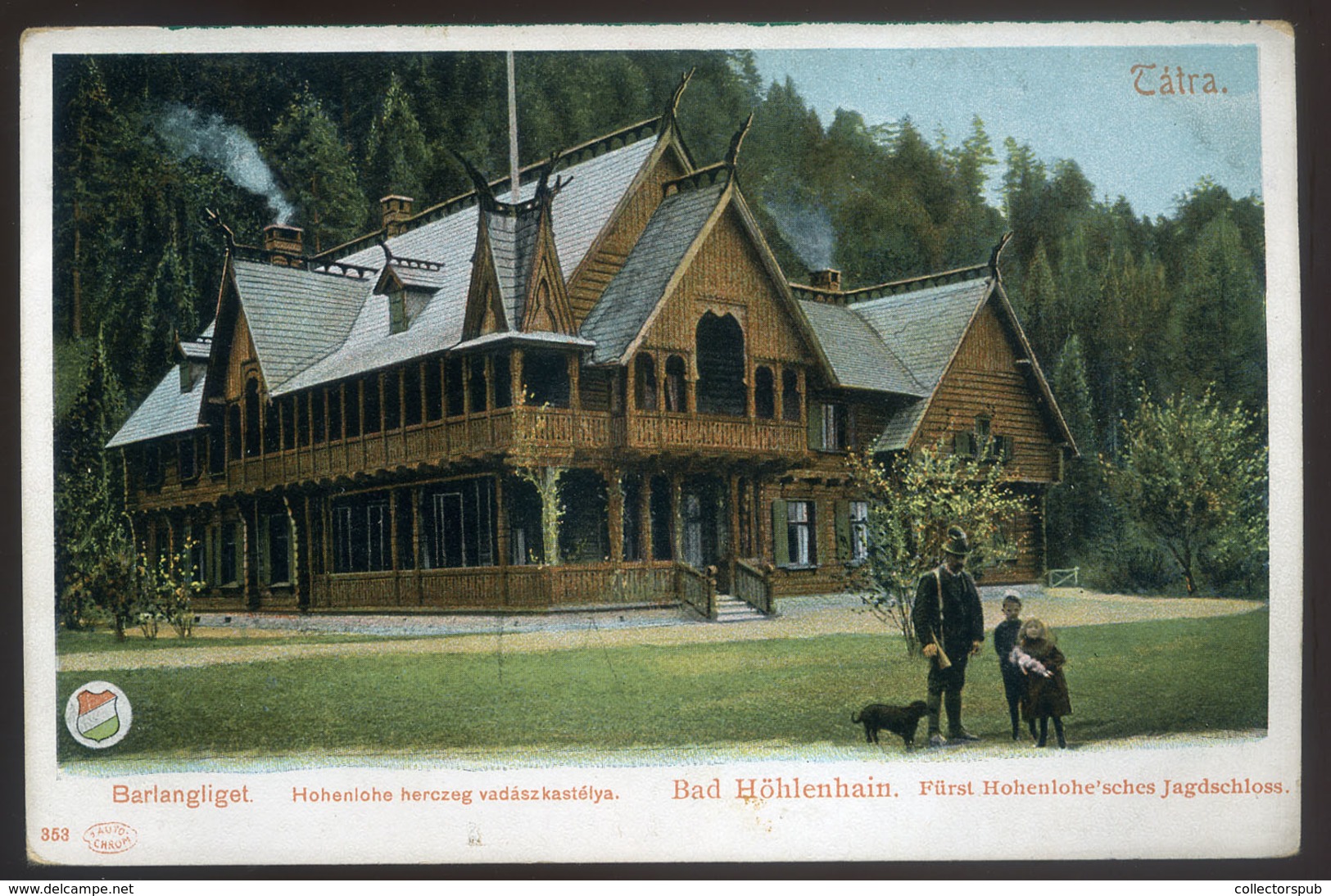 TÁTRA 1905. Barlangliget, Vadászkastély, Régi Képeslap  /  Hunting Castle Vintage Pic. P.card - Hongarije