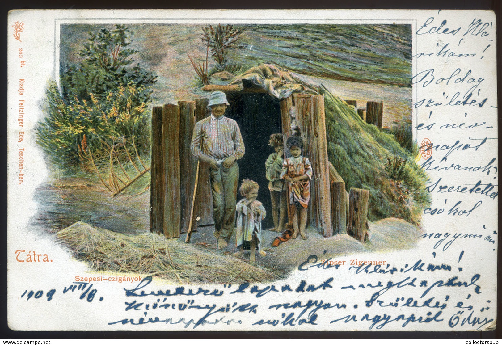 TÁTRA  Szepesi Cigányok , Régi Képeslap  /  Gypsies Of Szepes Vintage Pic. P.card - Hongarije