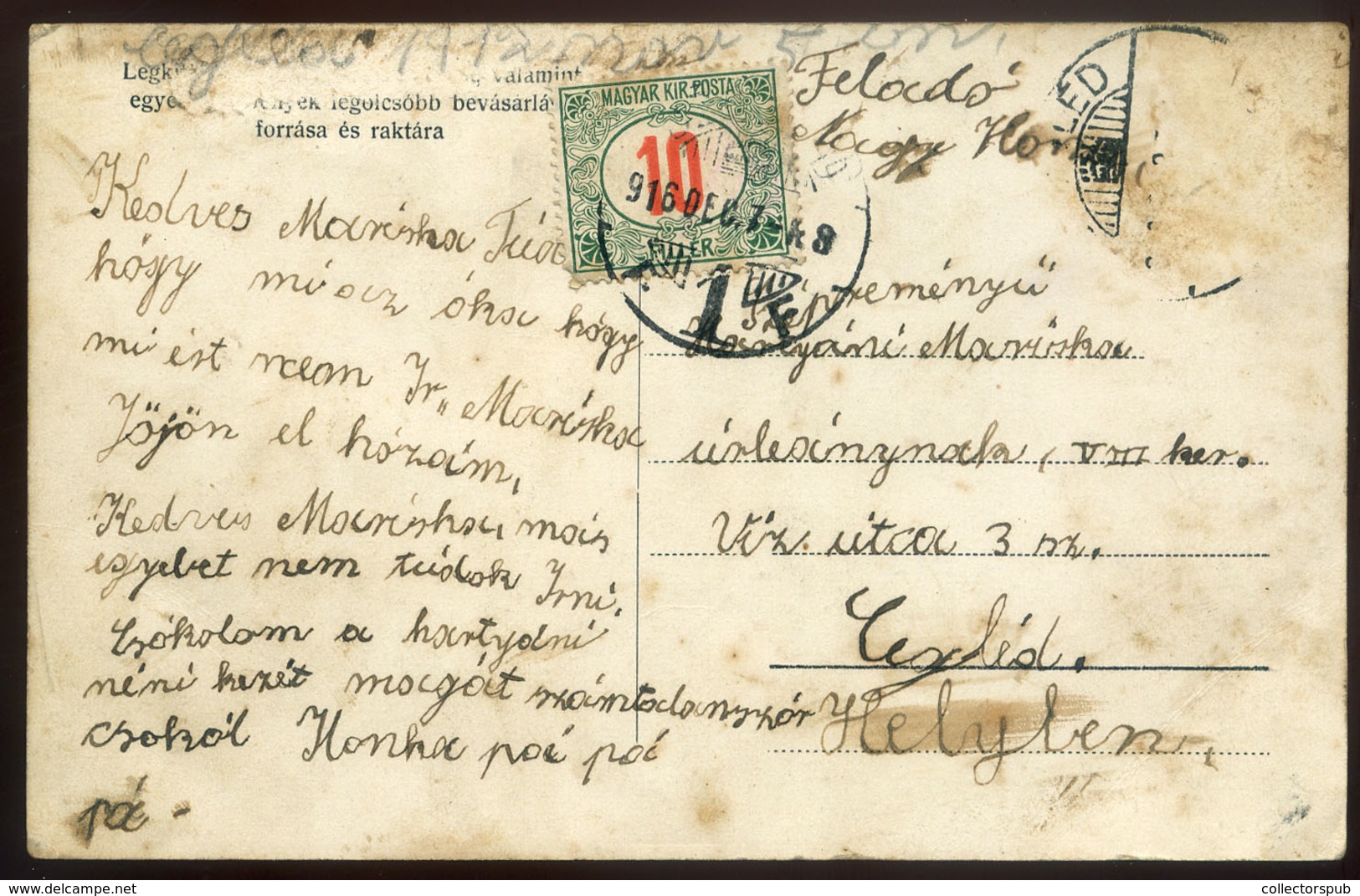CEGLÉD 1915. Régi Képeslap  /  Vintage Pic. P.card - Hongarije