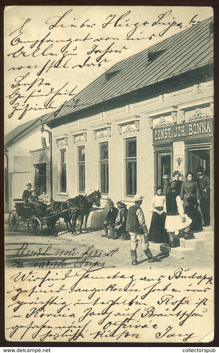 ÓSZIVÁC 1906. Régi Képeslap, üzlet  /  Vintage Pic. P.card, Shop - Hongrie