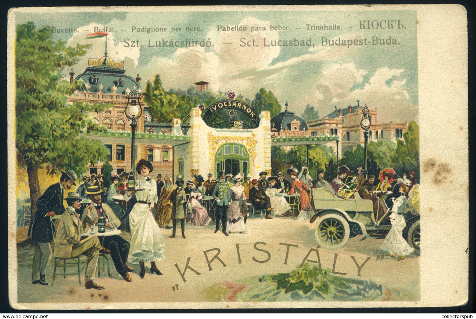 BUDAPEST 1905. Szent Lukács Fürdő, Ilitho Képeslap  /  St. Luke Bath Litho Vintage Pic. P.card - Hungary