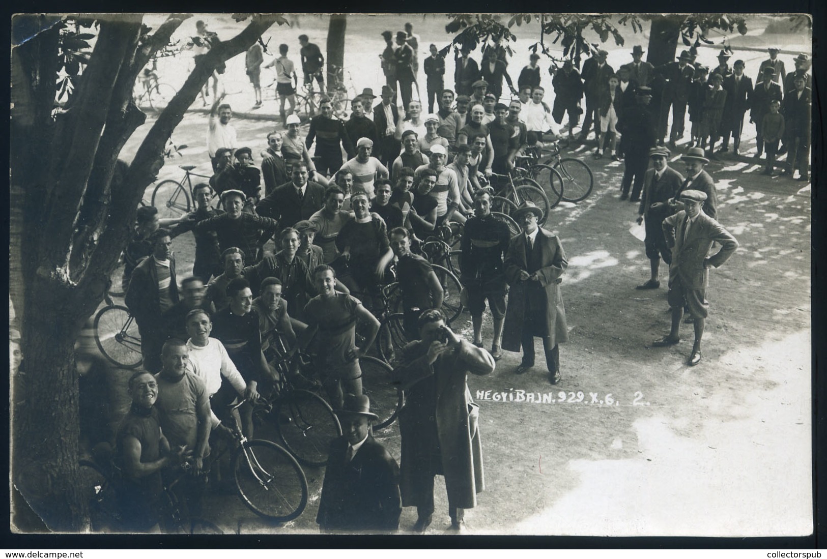 1929. SPORT Kerékpár Hegyi Bajnokság, Fotós Képeslap  /  SPORT Bicycle Hill Championship Photo Vintage Pic. P.card - Hongrie