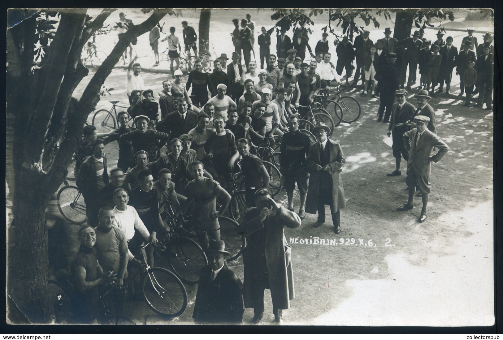 1929. SPORT Kerékpár Hegyi Bajnokság, Fotós Képeslap  /  SPORT Bicycle Hill Championship Photo Vintage Pic. P.card - Hungary