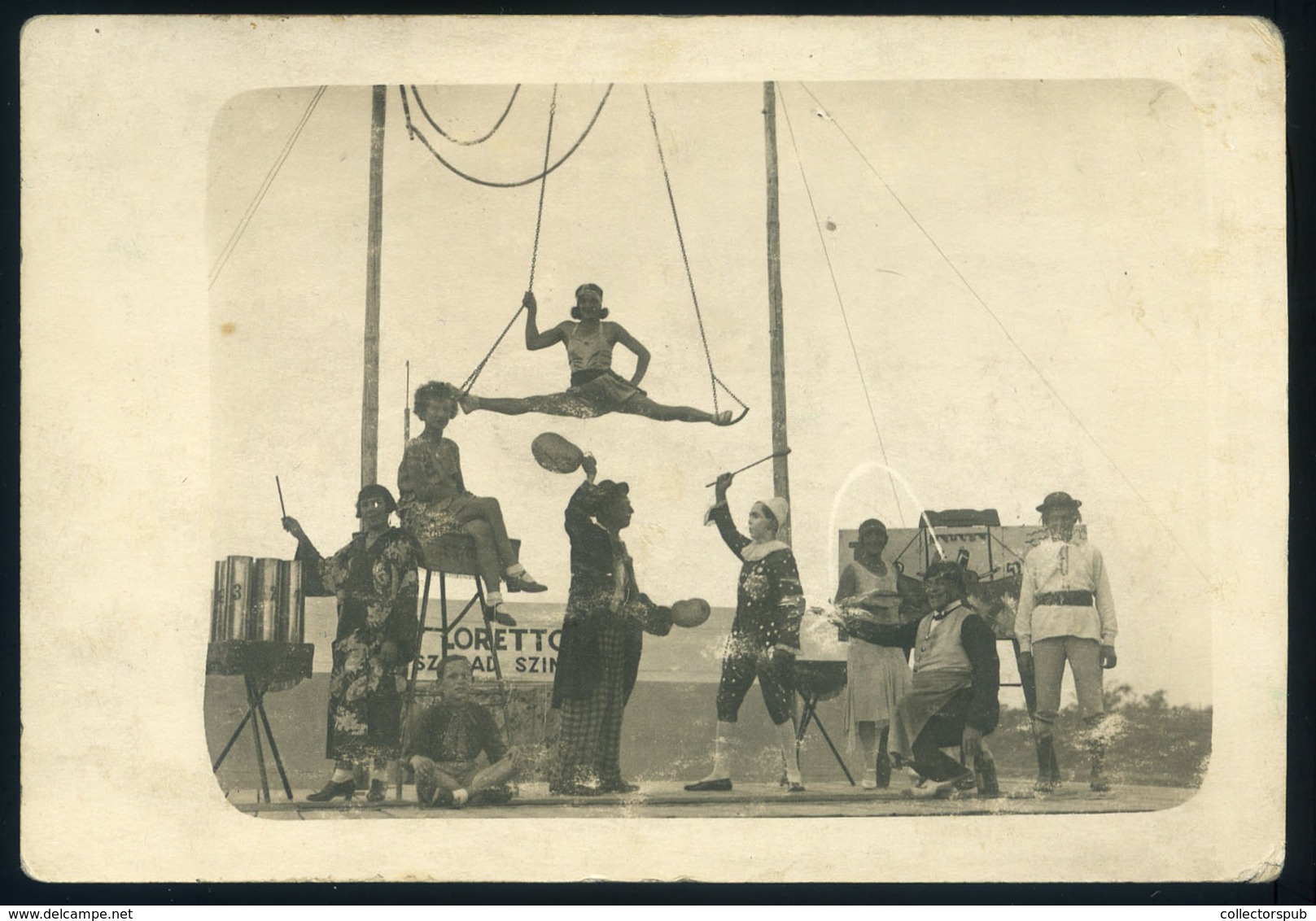 SARKAD 1935. Cirkusz, Akrobaták, Fotós Képeslap  /  Circus, Acrobats, Photo Vintage Pic. P.card - Hongrie