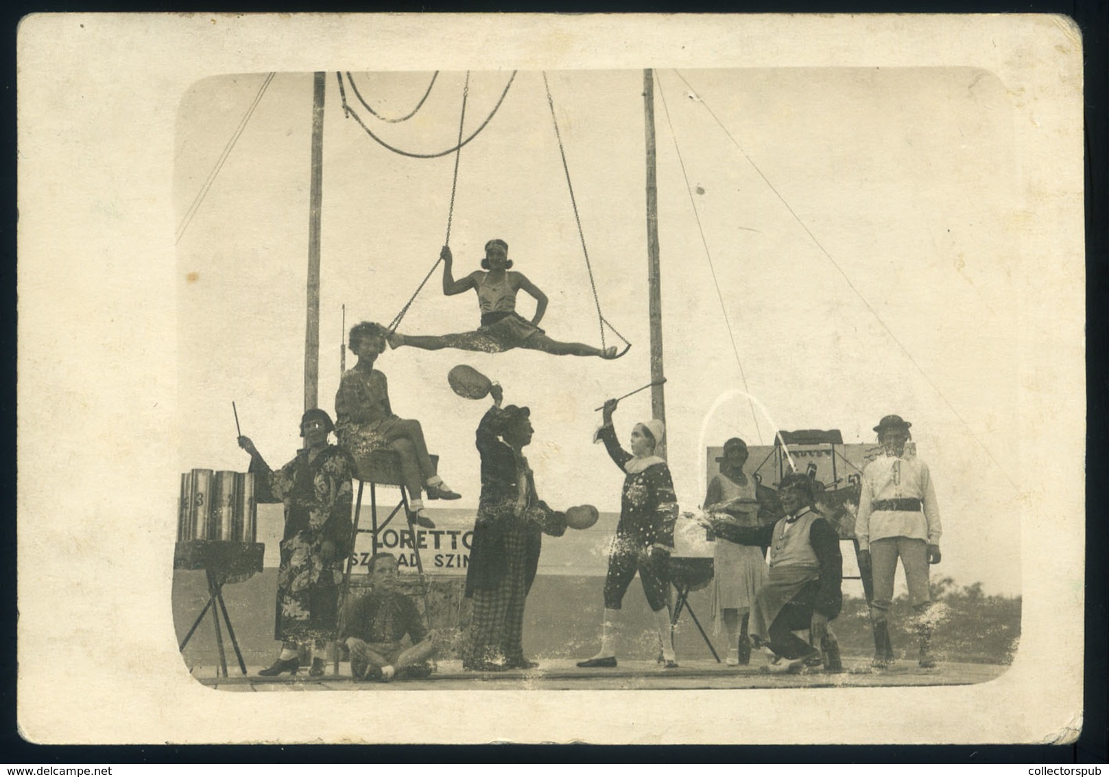 SARKAD 1935. Cirkusz, Akrobaták, Fotós Képeslap  /  Circus, Acrobats, Photo Vintage Pic. P.card - Hungary