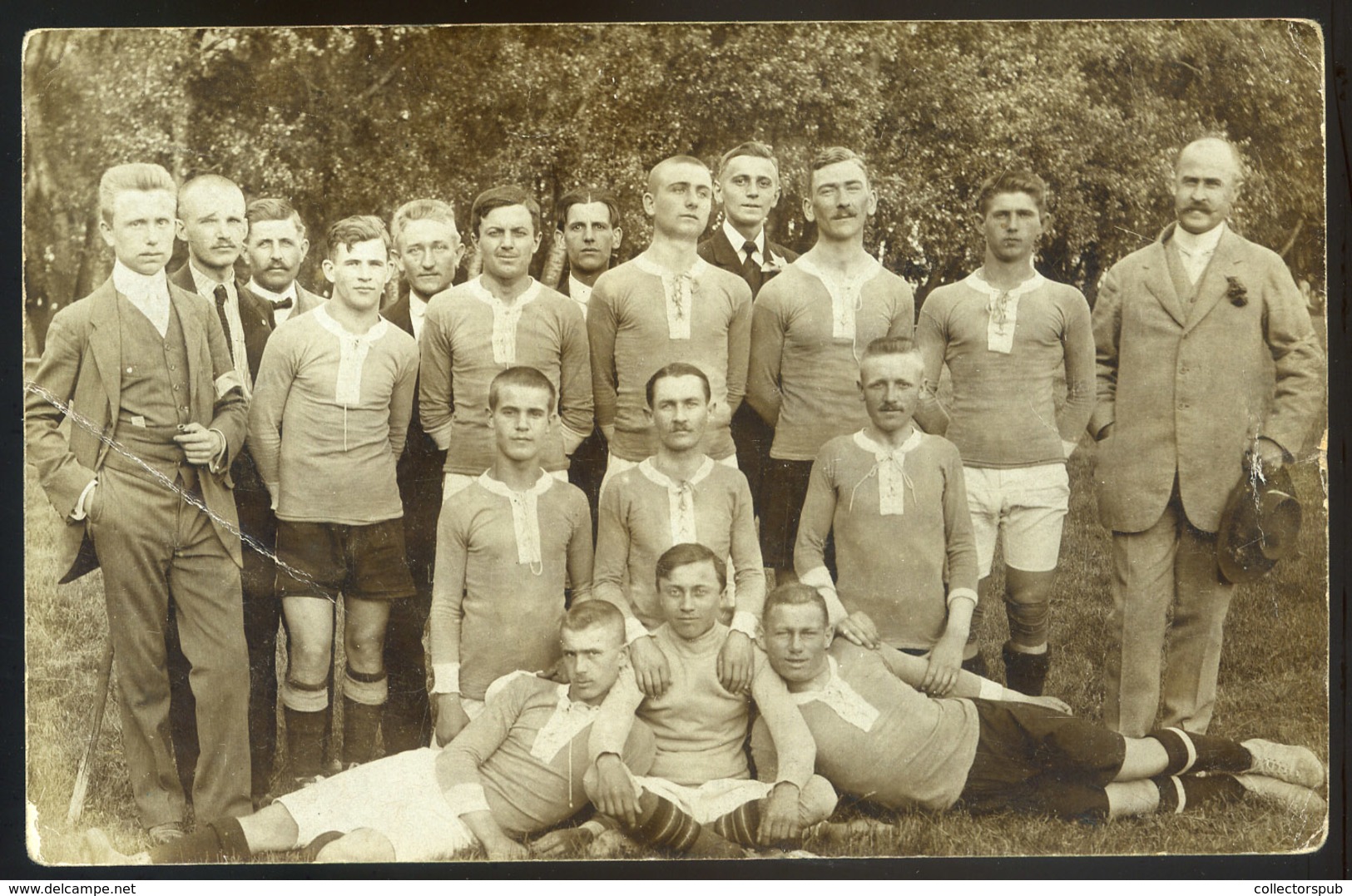 BUDAPEST 1913. Futballcsapat Fotós Régi Képeslap  /  Football Team Photo Vintage Pic. P.card - Hongarije