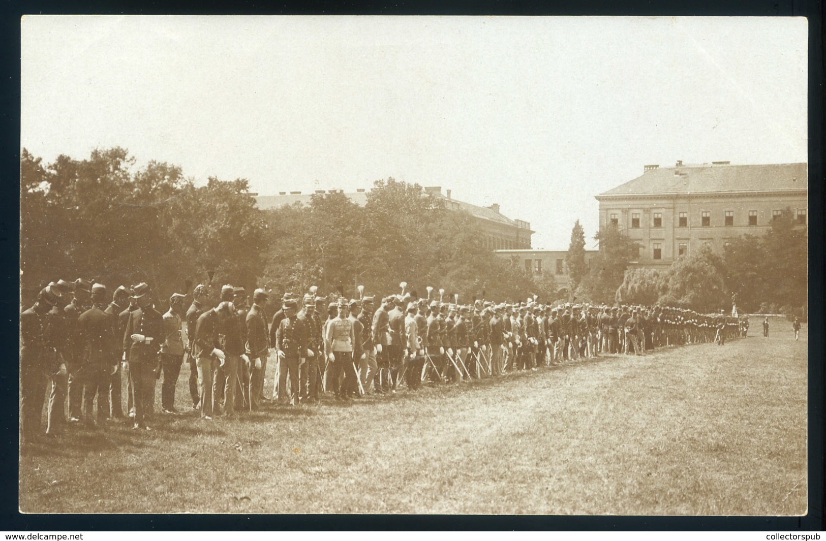 VÁL 1907. Katonák, Szemle Fotós Képeslap Zalacsányba Küldve, Malatinszky Ferencnek Magyar Földbirtokos, Gazdasági Főtaná - Hongrie