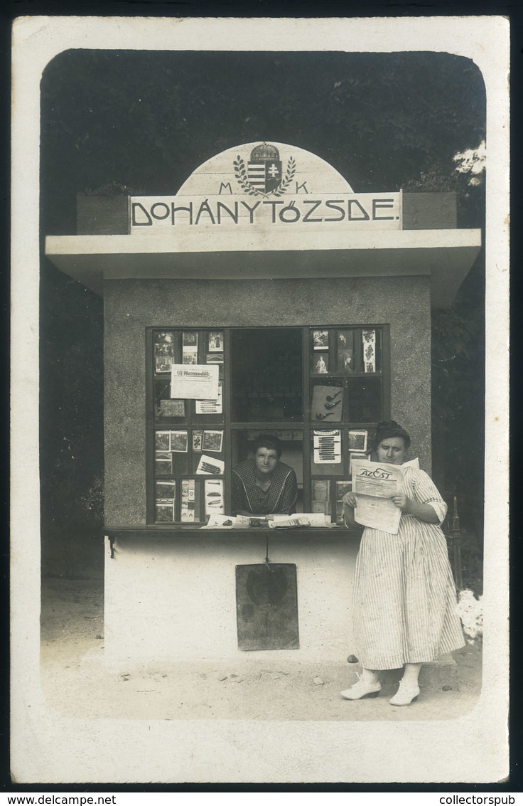 1910. Ca. Dohánytőzsde, érdekes , Fotós Képeslap  /  Tabacco Trade Interesting Photo Vintage Pic. P.card - Otros & Sin Clasificación