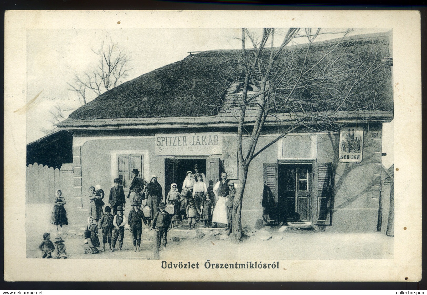 ŐRSZENTMIKLÓS 1914. Spitzer Jakab üzlete, Régi Képeslap  /  Jakab Spitzer's Store Vintage Pic. P.card - Religion & Esotérisme