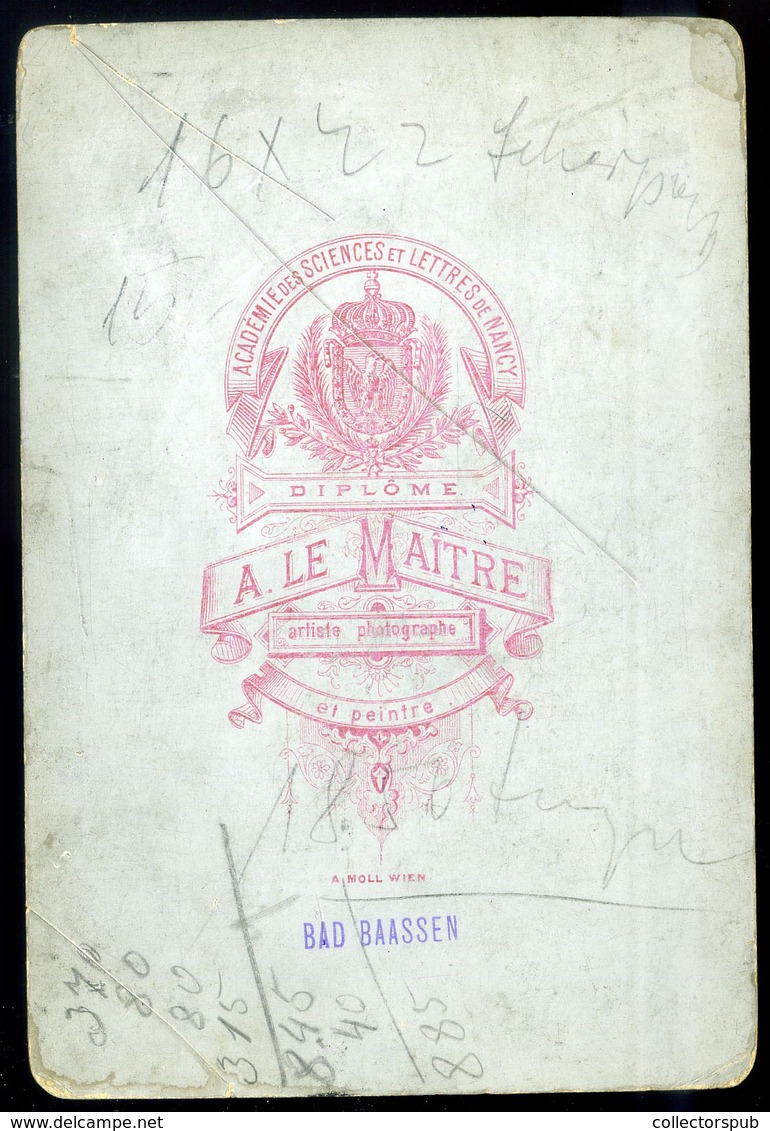 BÁZNAFÜRDŐ / Bad Baassen 1880-85. Ca. Ismeretlen  Család, A Férfi Kezében A "Magyar Polgár" Folyóirat - Andere & Zonder Classificatie