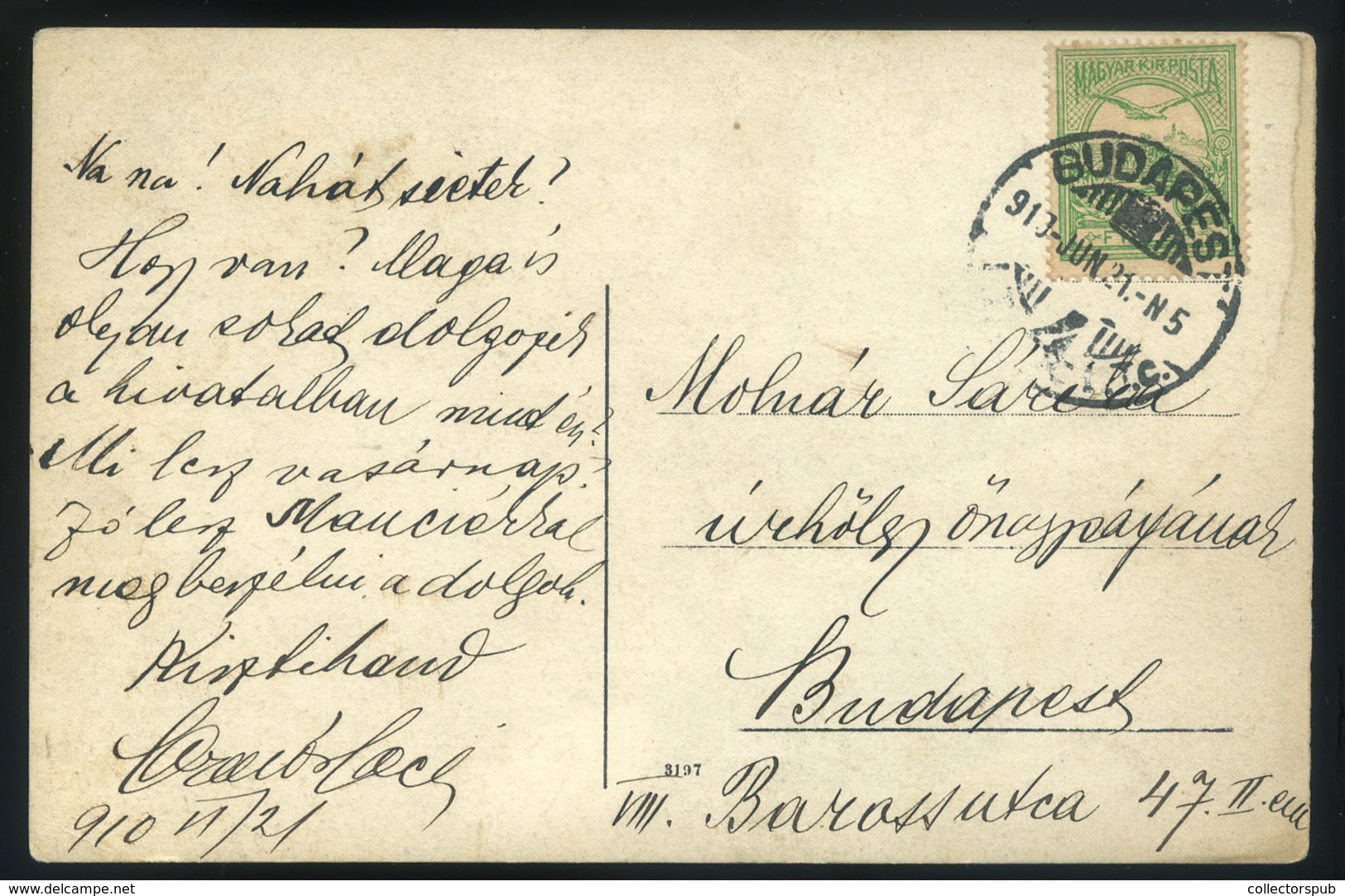 1910. "Szépen Sietek" érdekes, Fotós Képeslap   /   Interesting Photo Vintage Pic. P.card - Hongrie