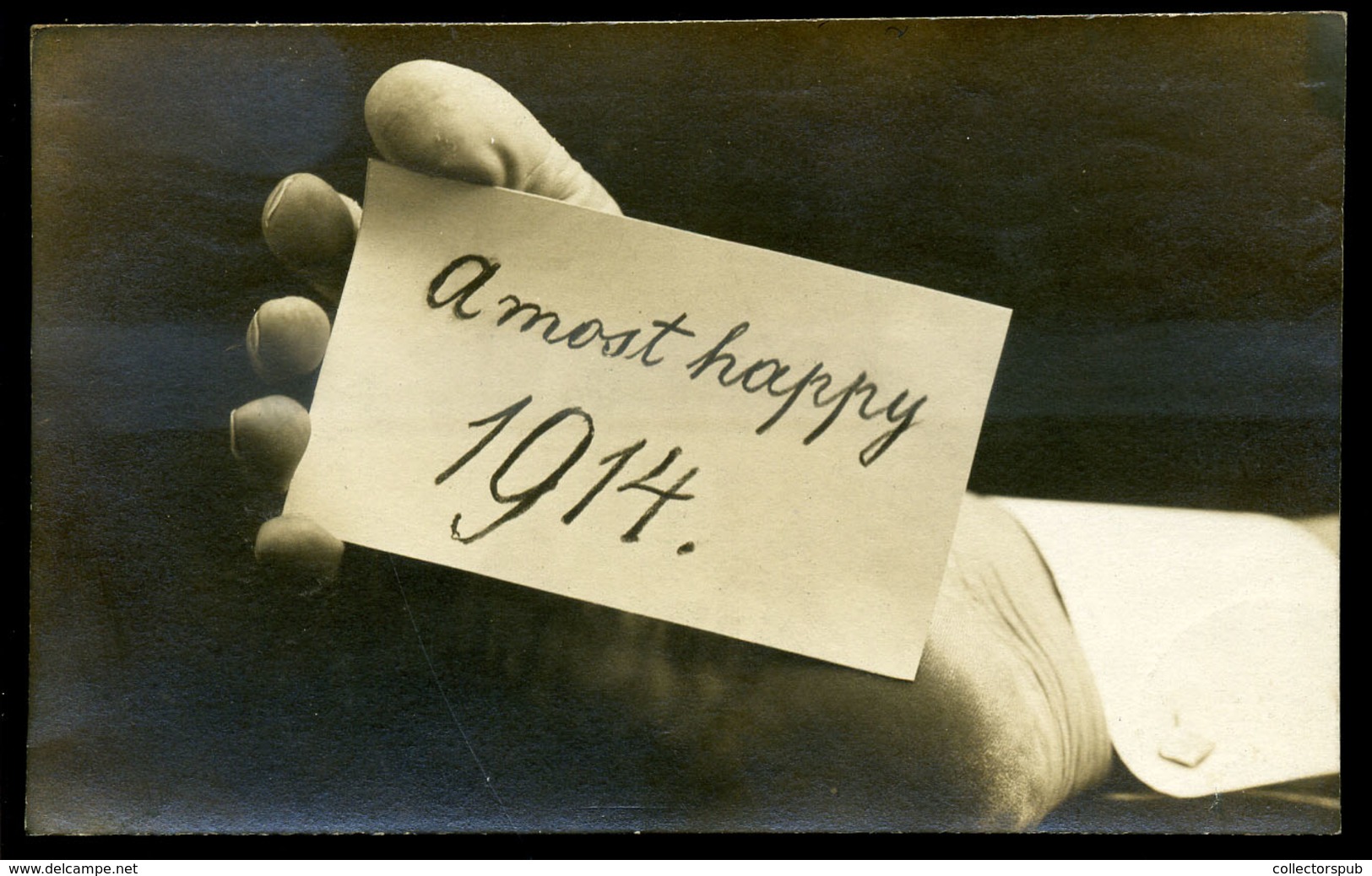 1914. " A Most Happy 1914" Fotós őrület-képeslap  /  "Amost Happy 1914" Photo Craze Vintage Pic. P.card - Hongarije