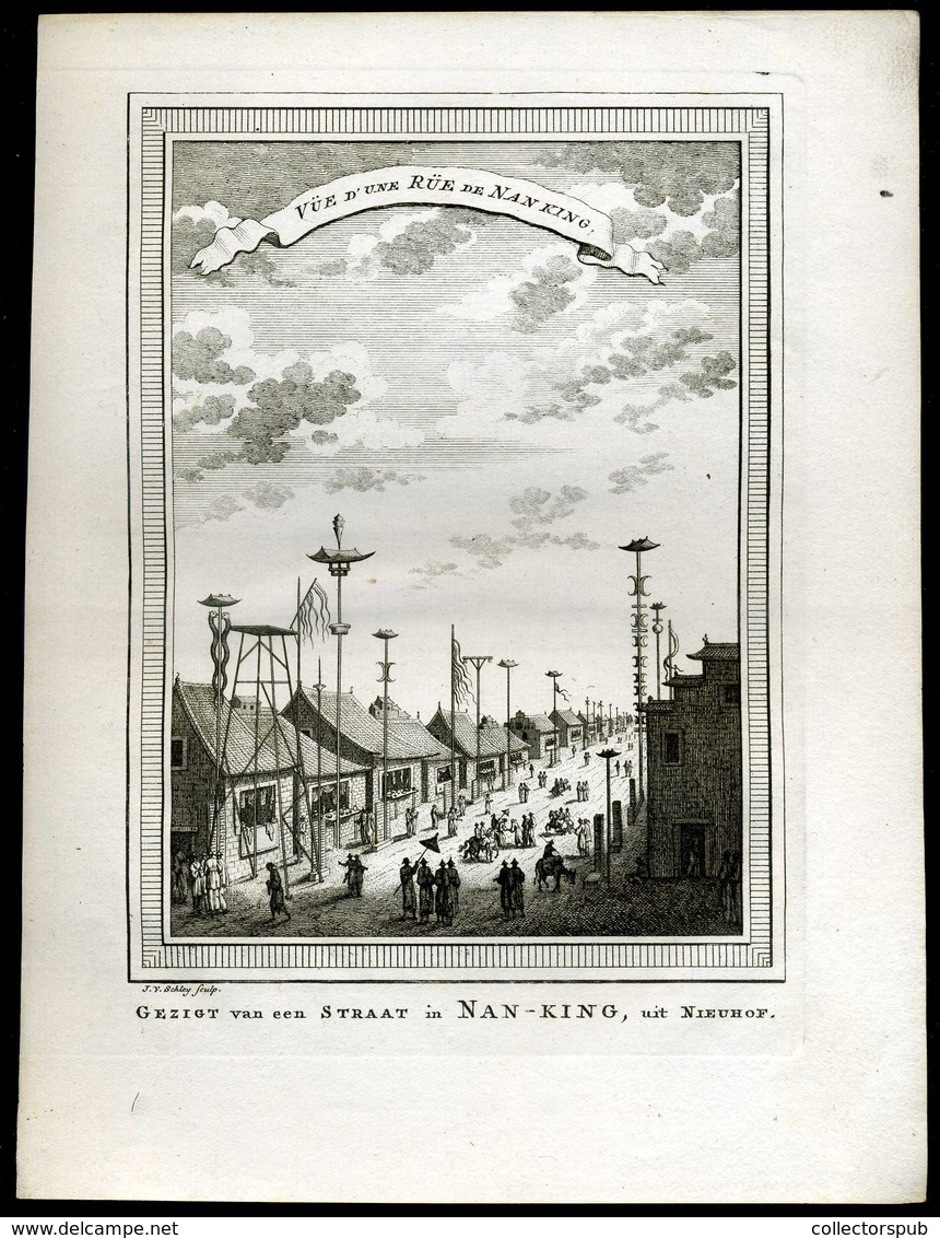 KÍNA Nan King Rézmetszet, -van Der Schley-ca. 1750  (képméret 20*15cm) - Prints & Engravings