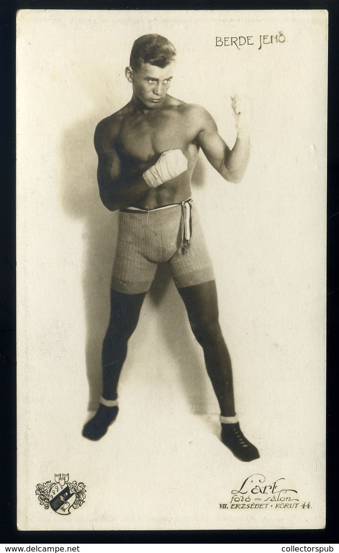 SPORT ökölvívás , Berde Jenő (UTE) Fotós Képeslap  /  SPORT Boxing Jenő Berde (UTE) Photo Vintage Pic. P.card - Hungary
