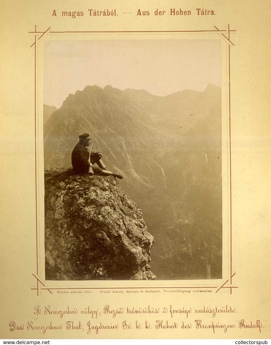 TÁTRA Divald, Nagyméretű Fotó Ca. 1890. 30*23 Cm - Andere & Zonder Classificatie