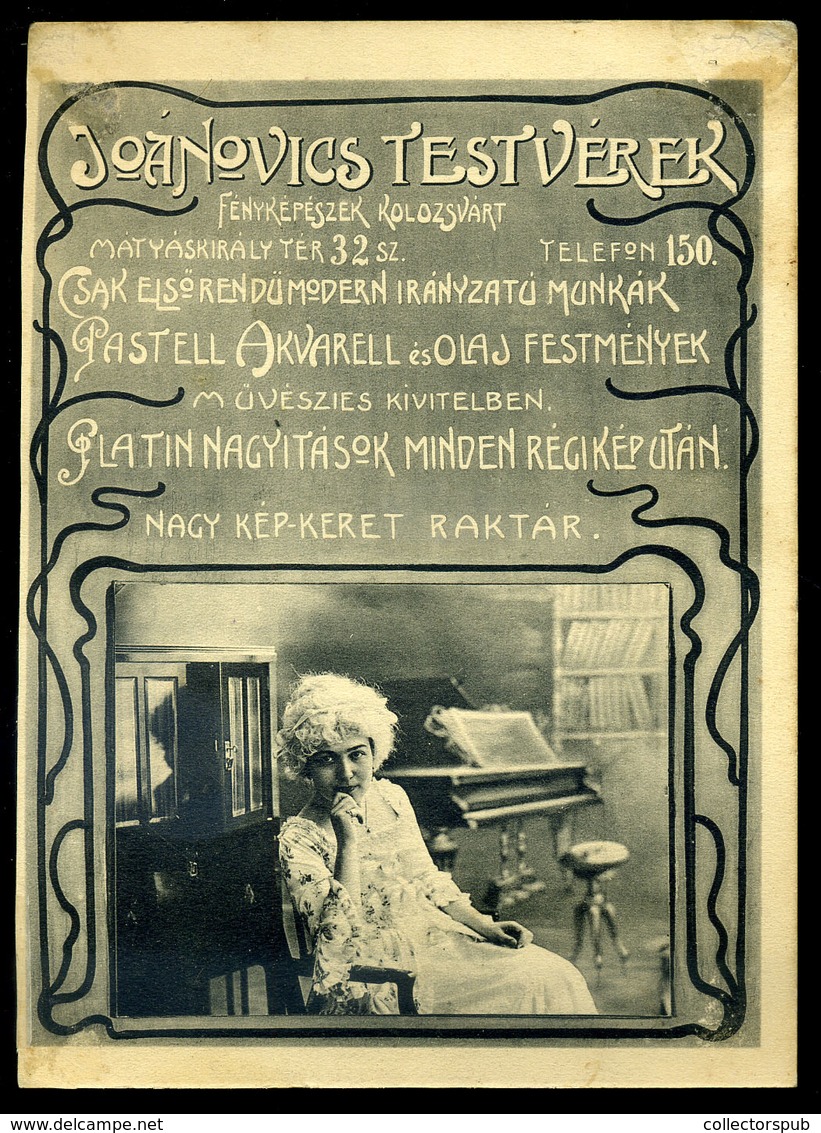 KOLOZSVÁR Vásártér 1887-ben, Régi Képek Után Joánovics Testvérektől. Hátoldalán Fotó Műterem Reklámja - Zonder Classificatie