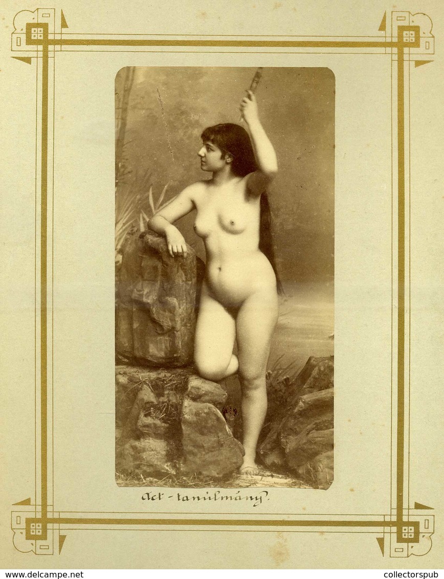 1880-90. Ca. Akt Tanulmány, Fotó  , Képméret 14*10cm - Otros & Sin Clasificación