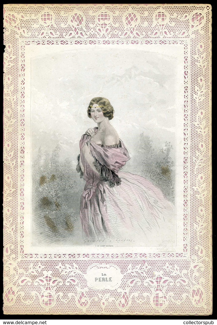 GAVARNI  [Chevalier] 1850. 10 Db Színezett Metszet , Könyvillusztráció  26*17 Cm , Szép állapotban  /  10 Colored Etchin - Prenten & Gravure