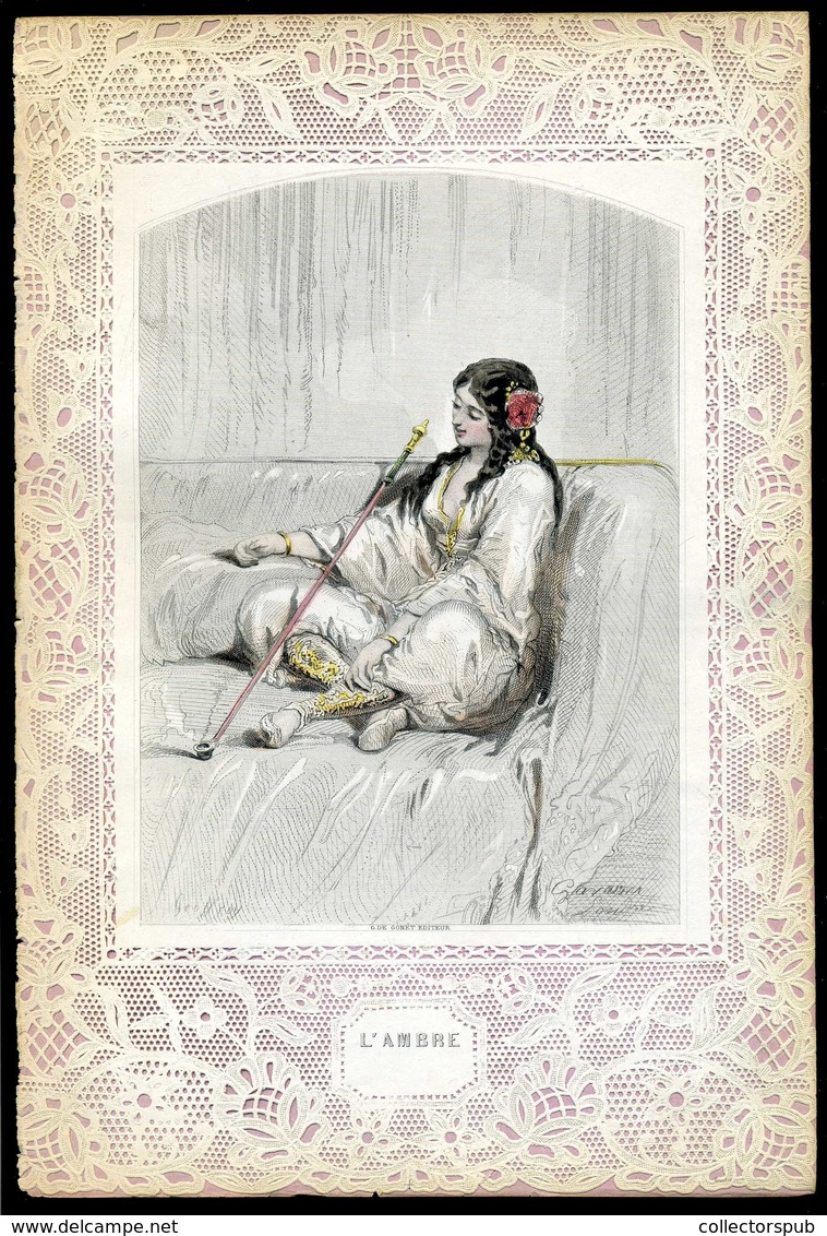 GAVARNI  [Chevalier] 1850. 10 Db Színezett Metszet , Könyvillusztráció  26*17 Cm , Szép állapotban  /  10 Colored Etchin - Estampes & Gravures