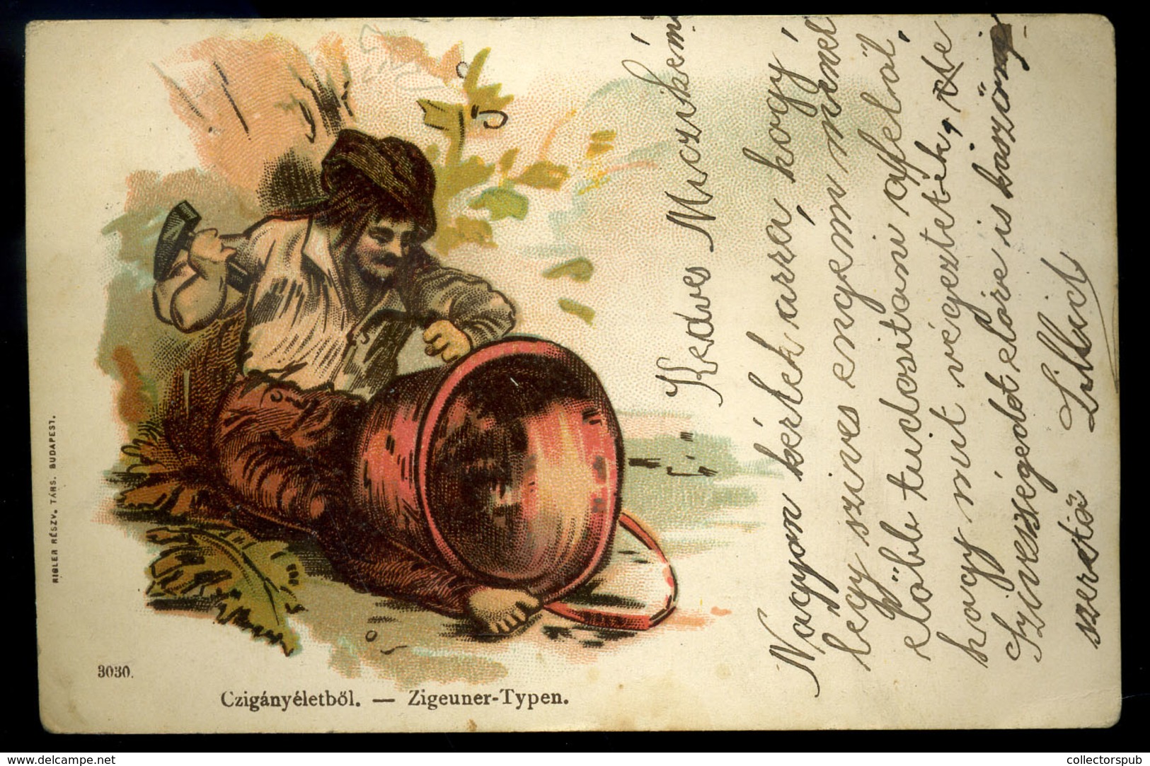 CIGÁNY , Litho Képeslap 1901  /  GYPSY Litho Vintage Pic. P.card - Hungary