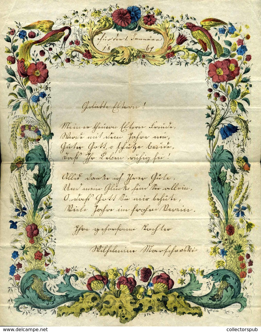 1867. Igen Szép , Festett Levél - Zonder Classificatie