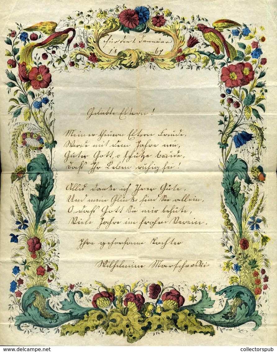 1867. Igen Szép , Festett Levél - Unclassified