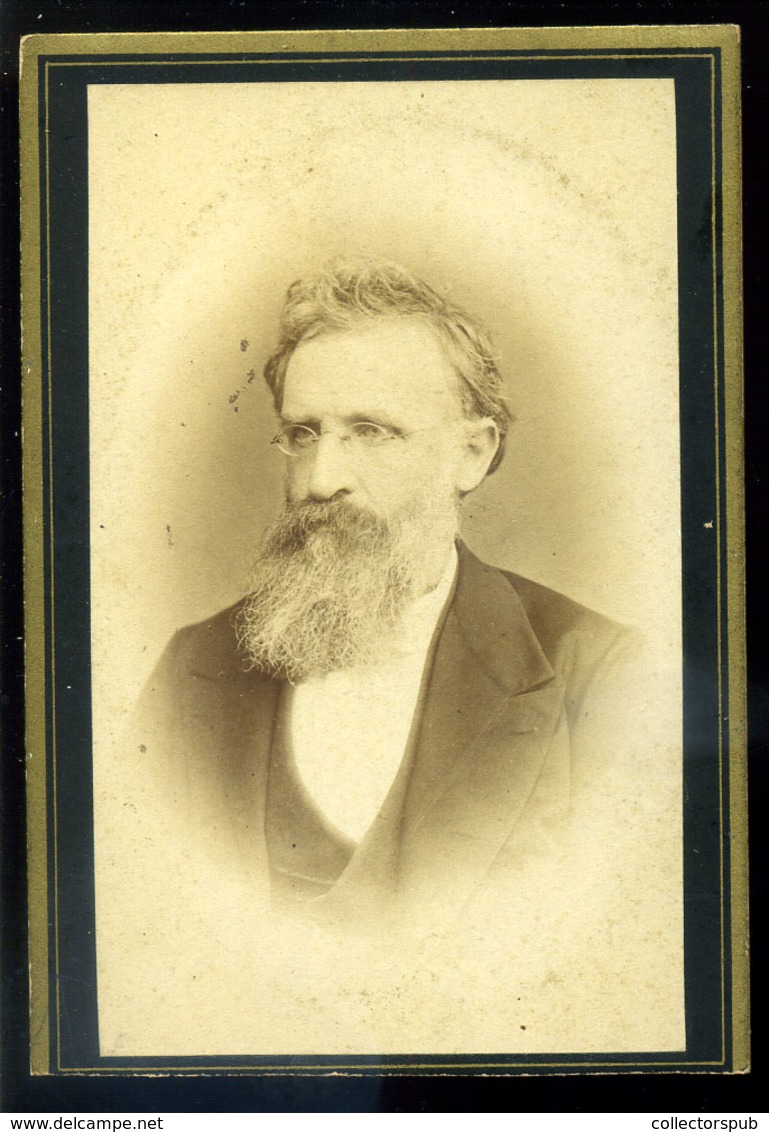 SZINI Károly 1829-1896. író, Publicista, Folklorista, Visit Fotó 1884.  /  Károly Szini Writer Publicist Folklorist Visi - Andere & Zonder Classificatie