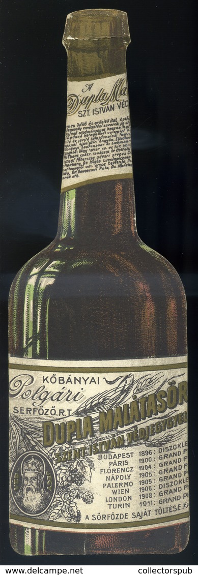 1912. Kőbányai Serföző Reklá, Postázva!! Óriási Darab! 24*8 Cm - Non Classés