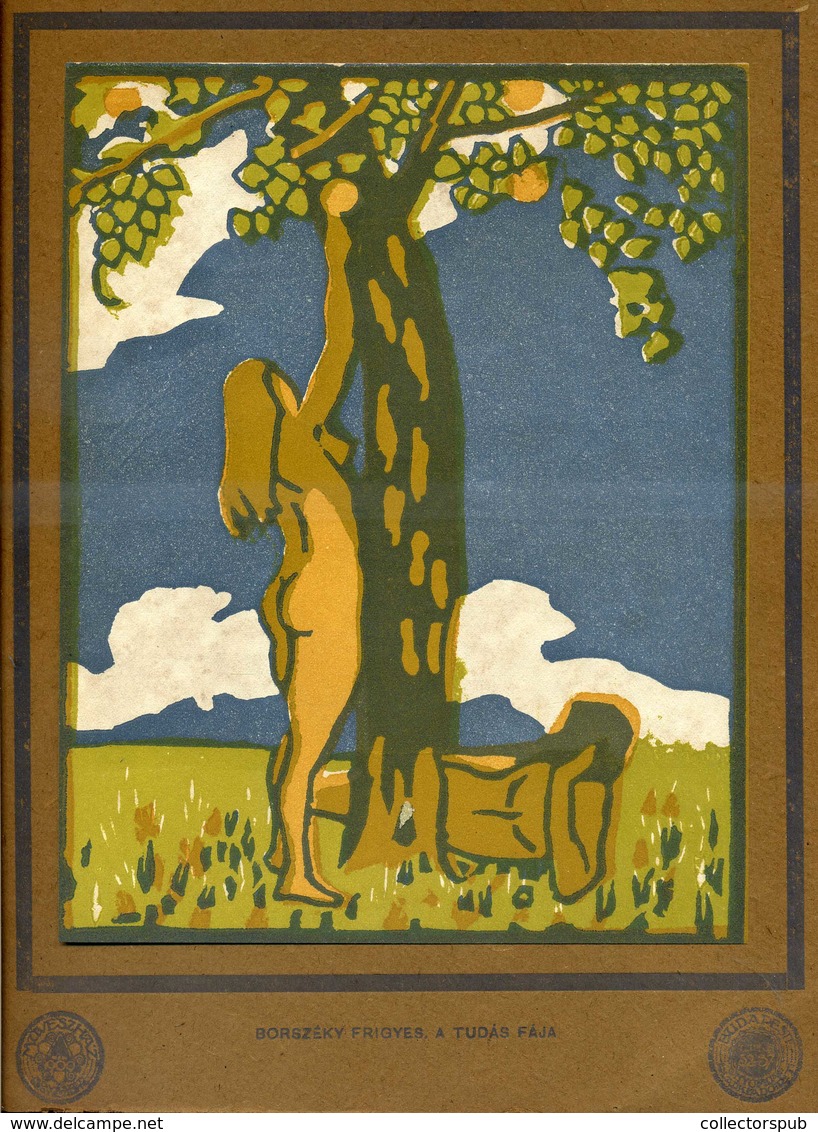 Borszéky Frigyes (1880 - 1955) A Tudás Fája/ Lap A Művészház Mappából, 1911. Linómetszet, 21 X 23 Cm - Prenten & Gravure