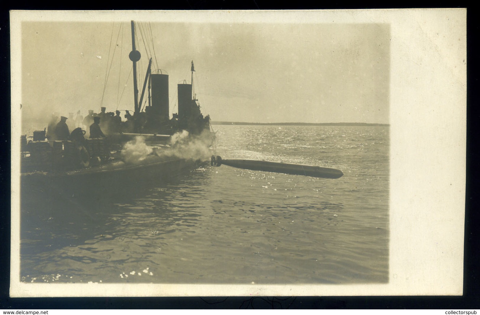 K.u.K. Haditengerészet, Torpedo, érdekes Fotós Képeslap  /  K.u.K. NAVY Torpedo Interesting Photo Vintage Pic. P.card - Hongrie