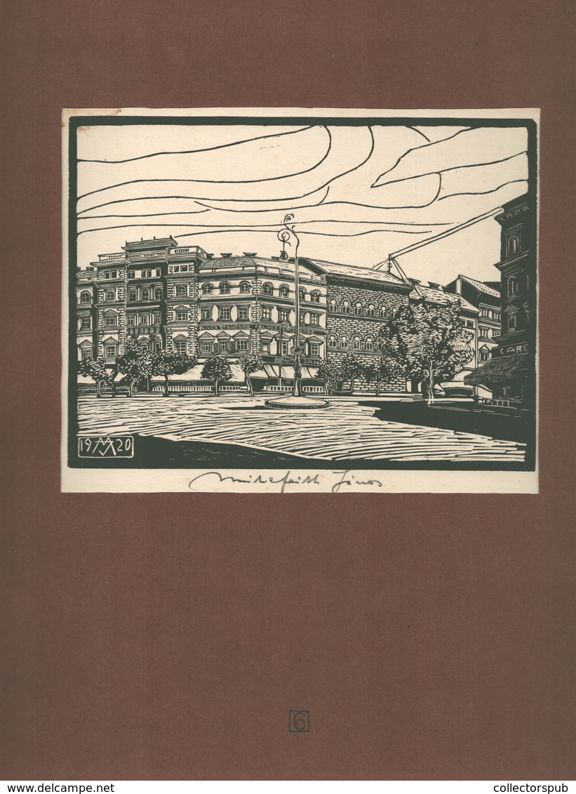 Műhlfeith János: 1920. Budapest , Aláírt Fametszet  23*18 Cm - Prints & Engravings