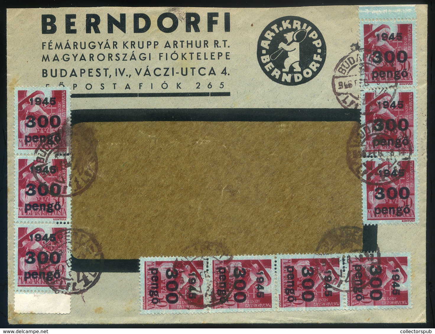BUDAPEST  Inflációs, Céges Levél Nyíregyházára Küldve - Lettres & Documents