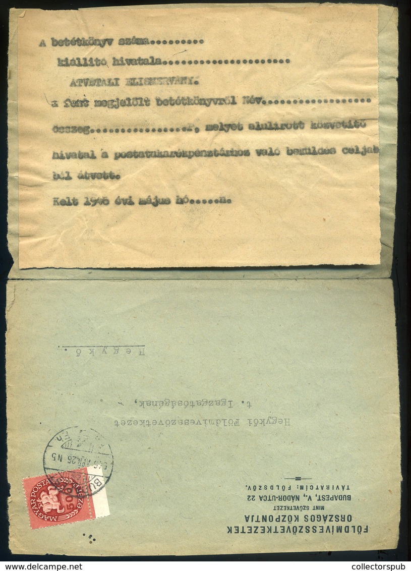 1946. 05. Érdekes Kétszer Felhasznált Inflációs Boríték Hegykő - Budapestre Küldve. Ritka Darab!  /  Intr Double Used In - Lettres & Documents