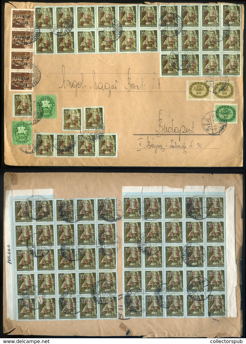 BÉKÉSCSABA 1946.06.  Levél 89db (!) Bélyeggel Budapestre  Küldve  /  Letter 89 Stamps To Budapest - Storia Postale