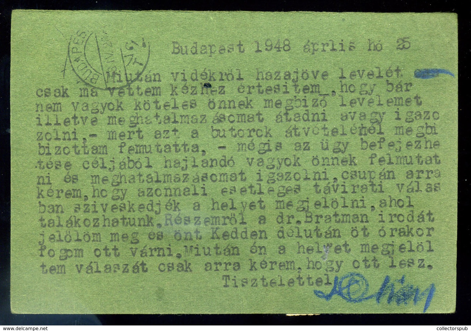 BUDAPEST 1948. Helyi Ajánlott Levlap, ötbélyeges, Négyszínű Bérmentesítéssel - Brieven En Documenten