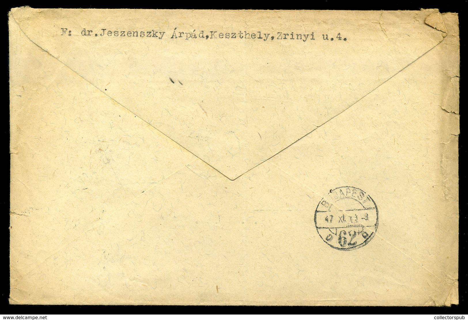 KESZTHELY 1947. Ajánlott Három Színű, Nyolcbélyeges Levél Budapestre Küldve - Lettres & Documents