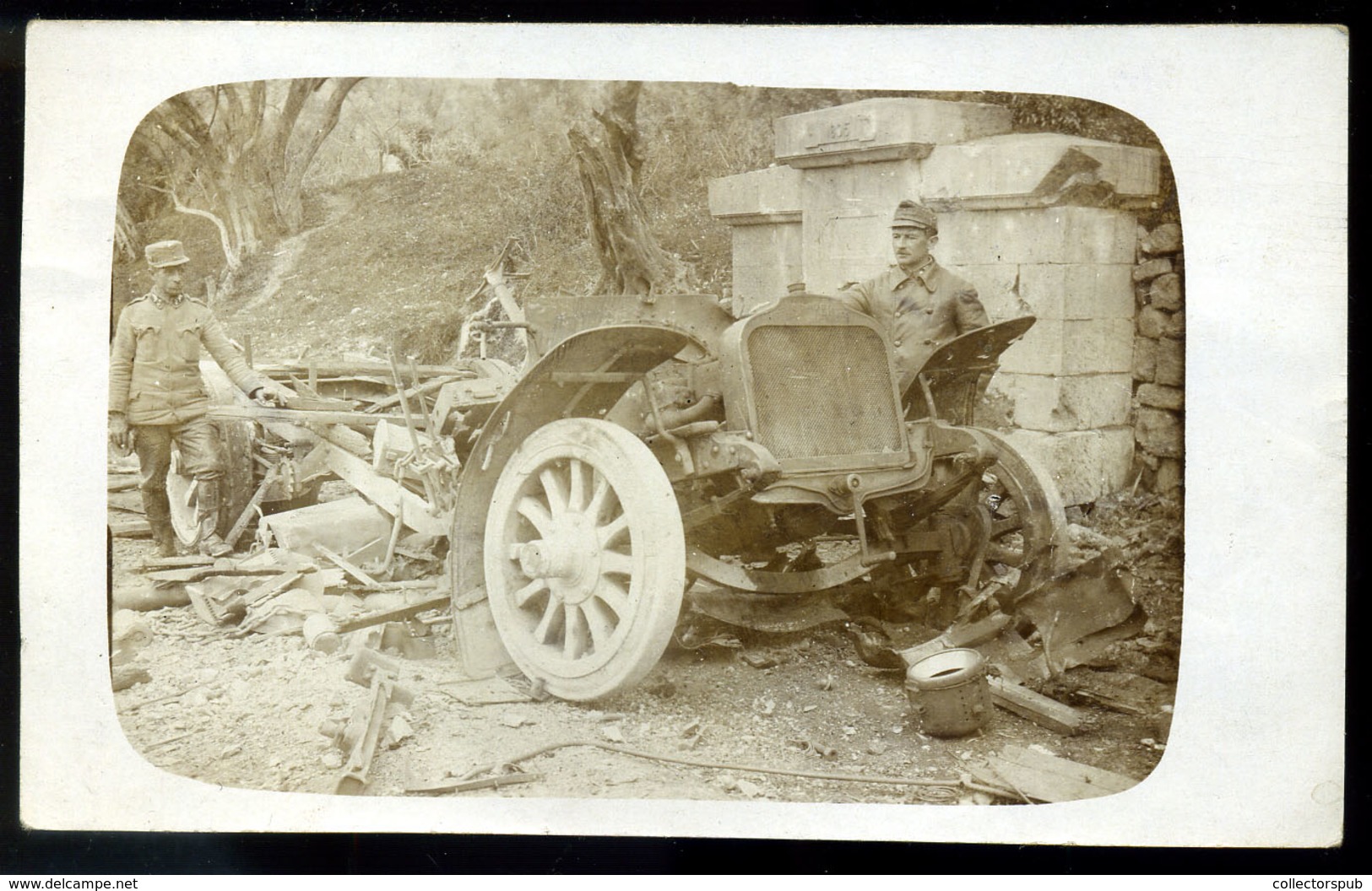 I. VH Gépkocsizó Alakulat Fotós Képeslap, Kraftwagenkolonne 35   /  WW I. Motor-pool Formation Photo Vintage Pic. P.card - Hungary