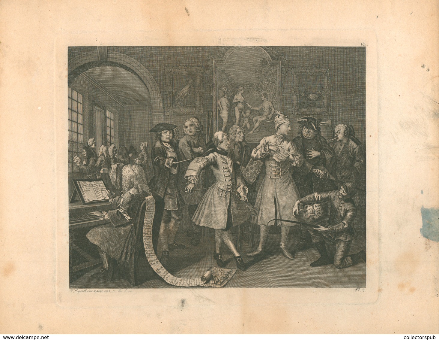 William HOGARTH 6 Db Vegyes Metszet  /  6 Mixed Etchings - Prenten & Gravure